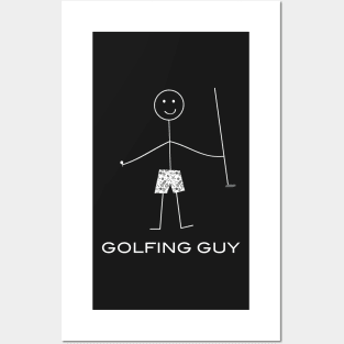 Funny Mens Golf Golfing Guy Posters and Art